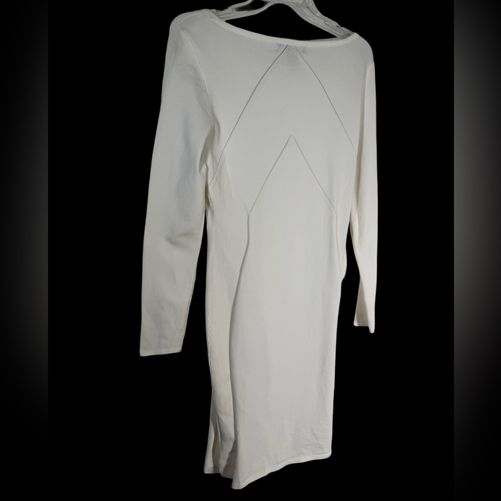 LRL Knit Longsleeve Bodycon Nylon Midi Sweater Dress
